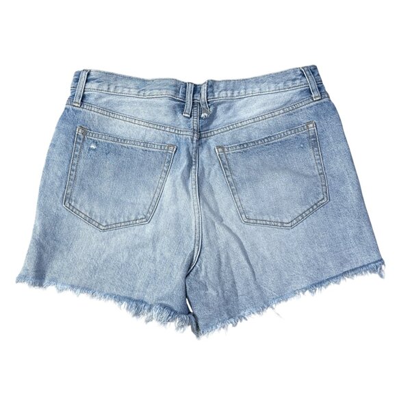 We The Free Denim Jean Shorts High Rise Size 31 Distressed Raw Hem - Picture 2 of 7